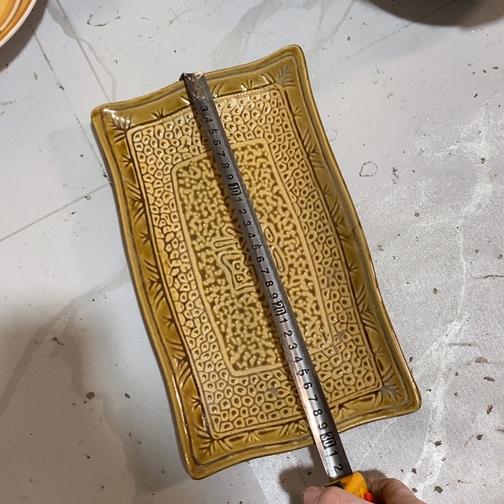 瓷片五厂虎皮釉花边盘