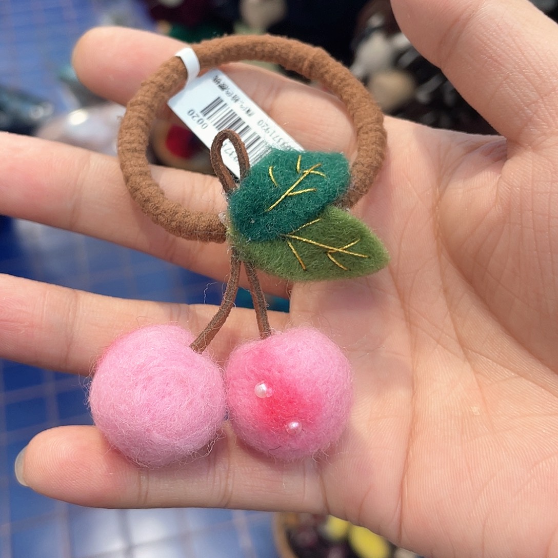 布艺非金属樱桃头绳