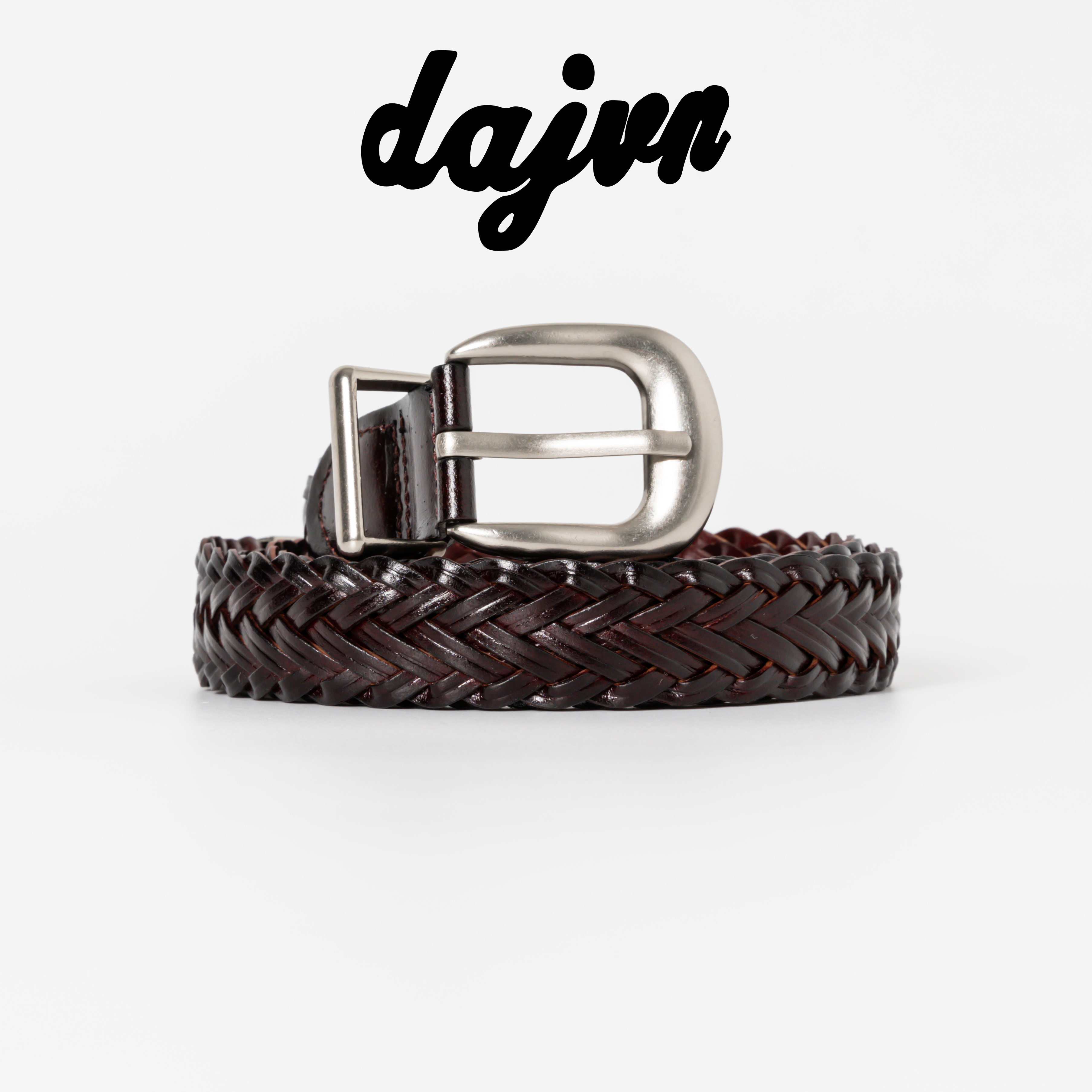 DAJUN大俊 （董生活同款）编织复古腰带无孔针扣皮带