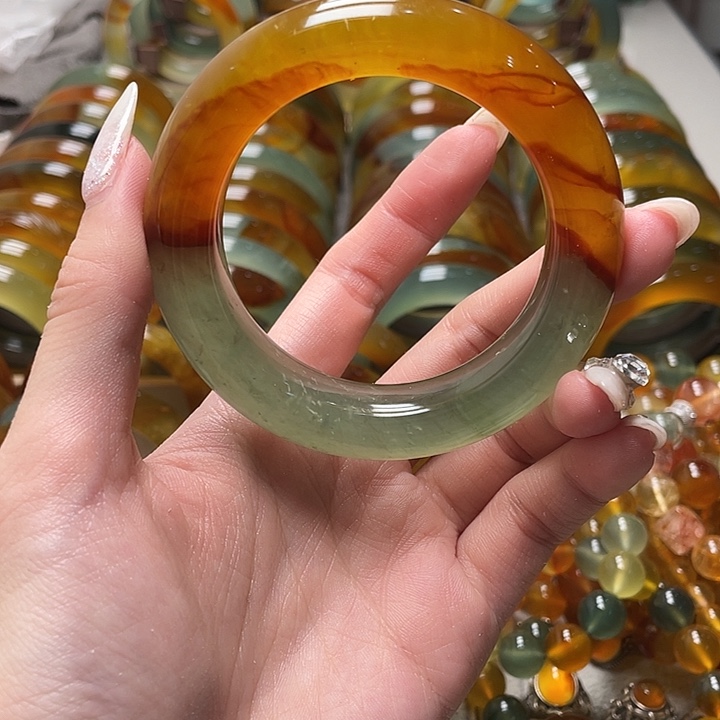 蛇纹石玉未镶嵌手镯54.7