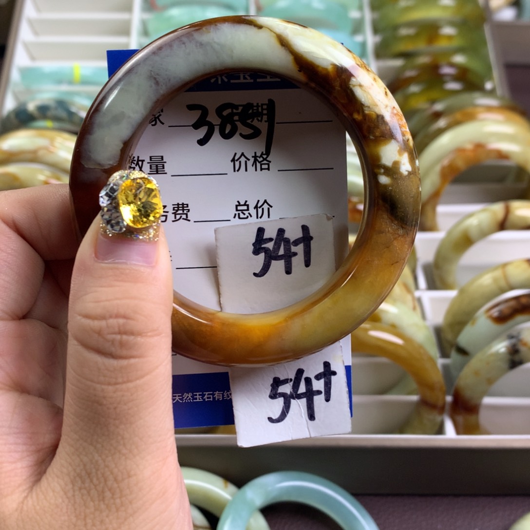 蛇纹石玉手镯未镶嵌3851