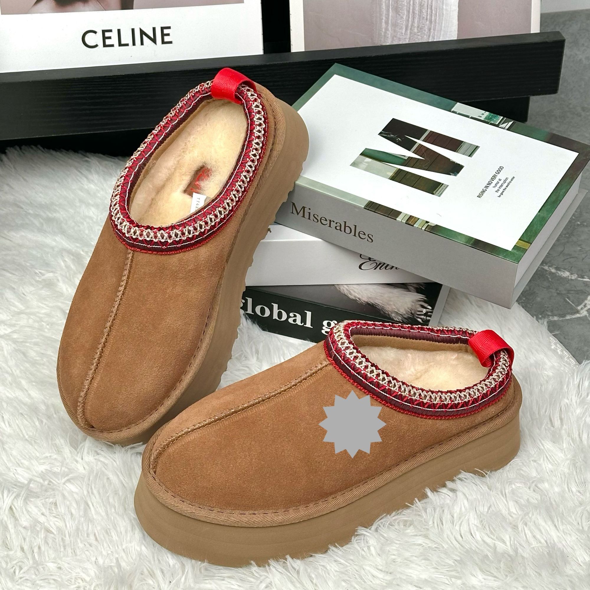 【厚底民族风】厚底民族风时尚雪地靴羊皮毛一体