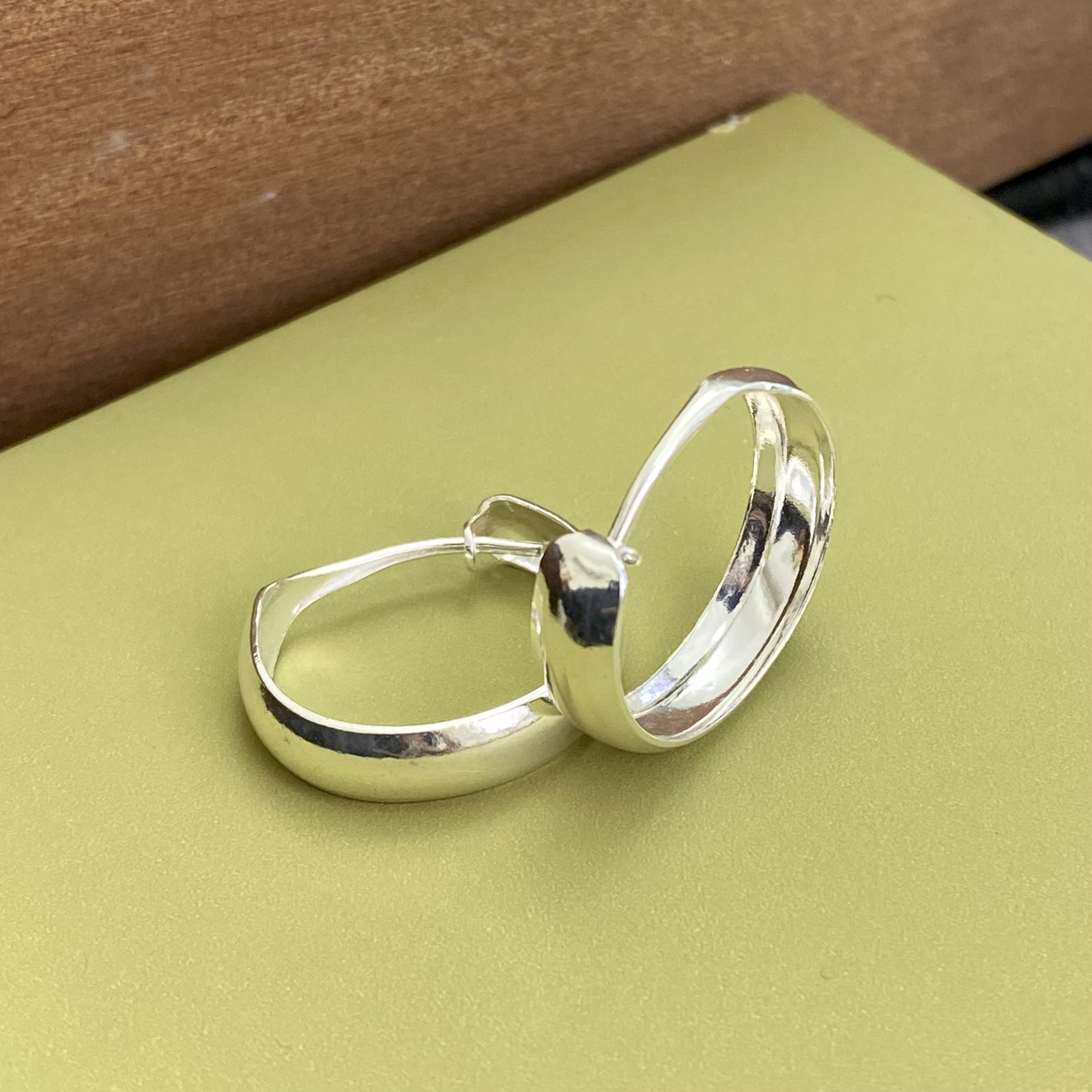 足银耳饰 足银999妈妈长辈老人素耳环礼物简约实心耳饰耳扣素圈