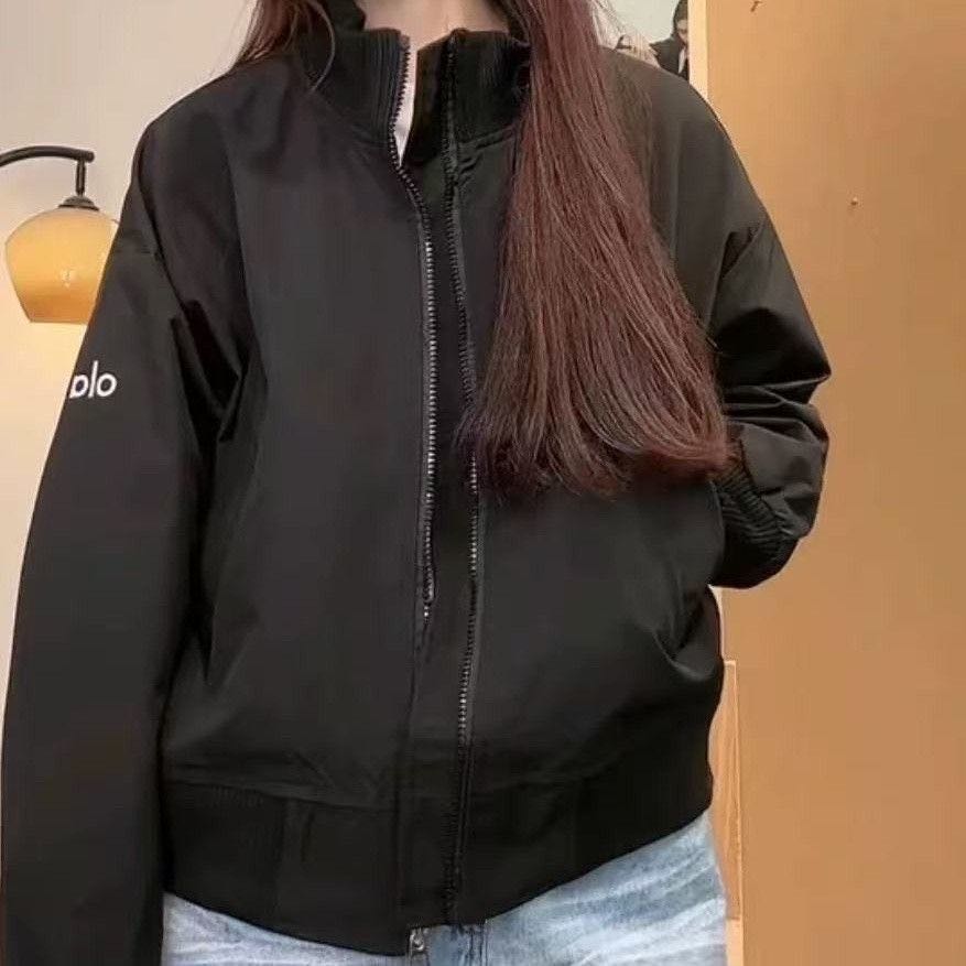 短款短外套春秋女风衣运动上衣立领韩版女学生开衫
