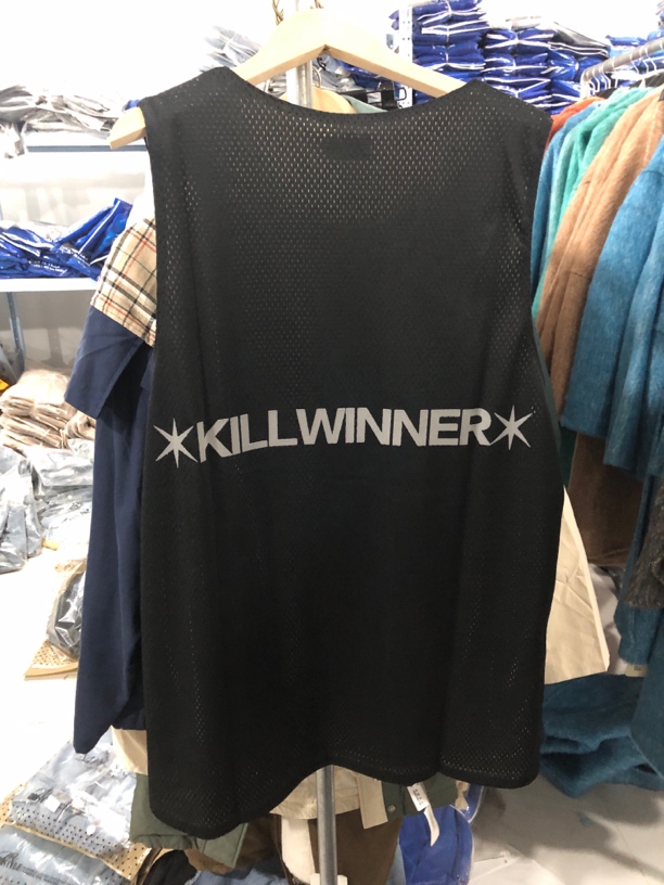 夏季圆领百搭运动背心长款针织运动潮流透气马夹字母复古港风01