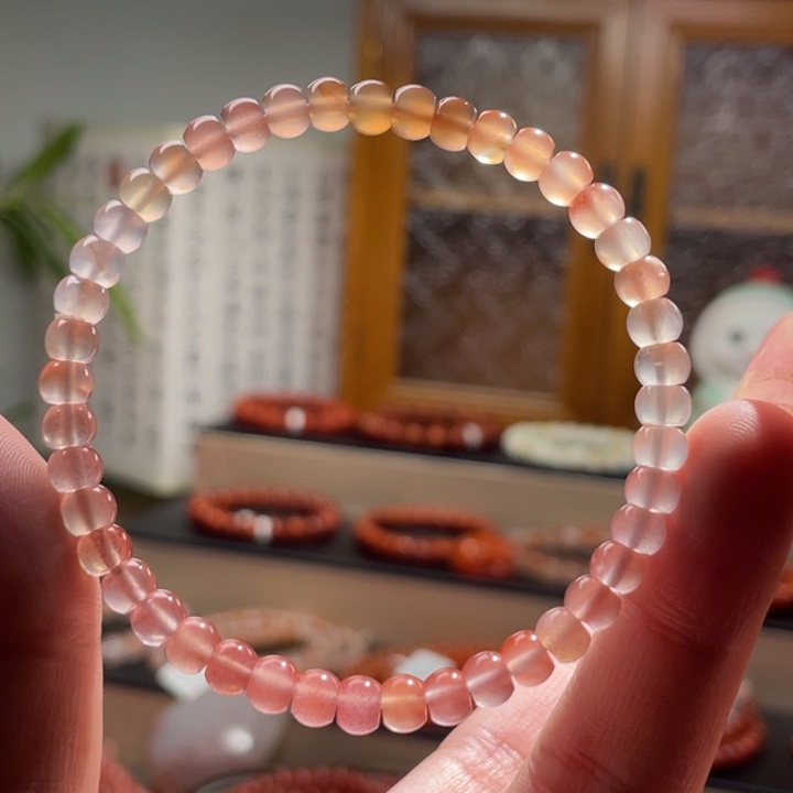 南红玛瑙彩虹渐变 5+未镶嵌