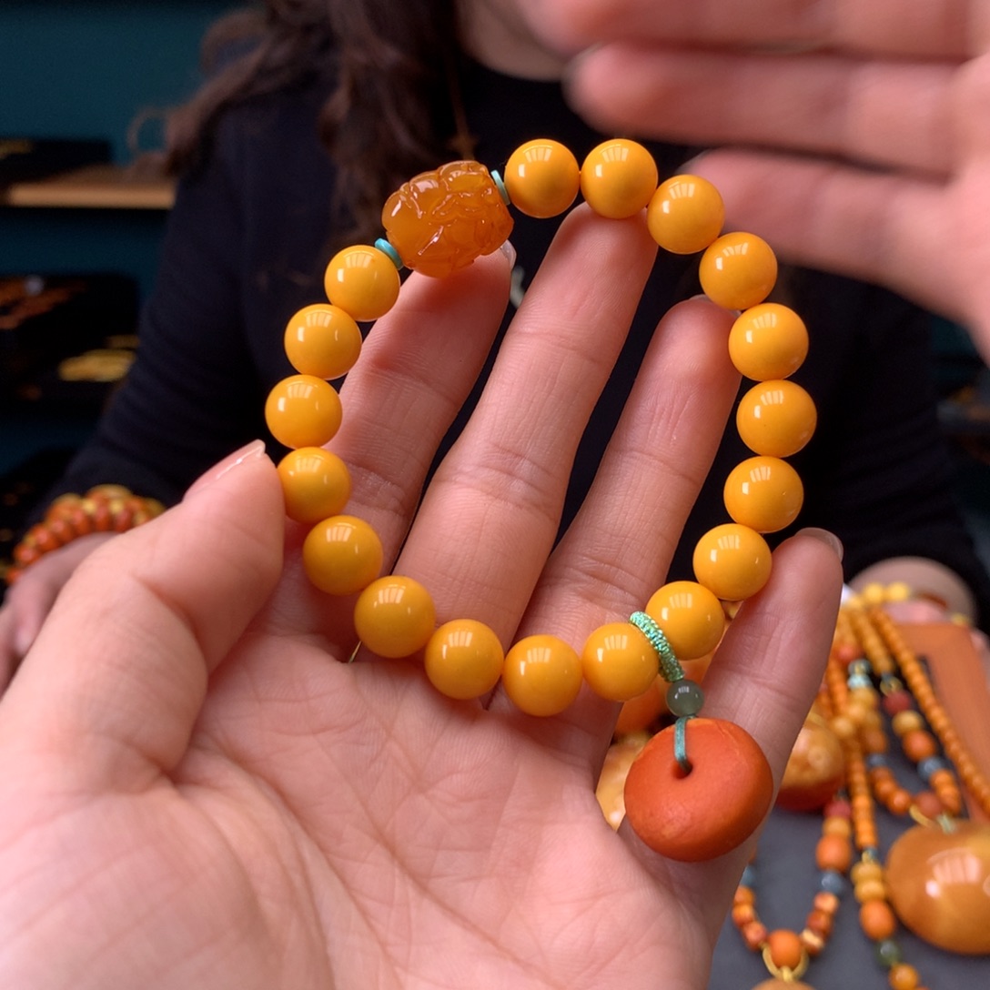 蜜蜡未镶嵌手串天然