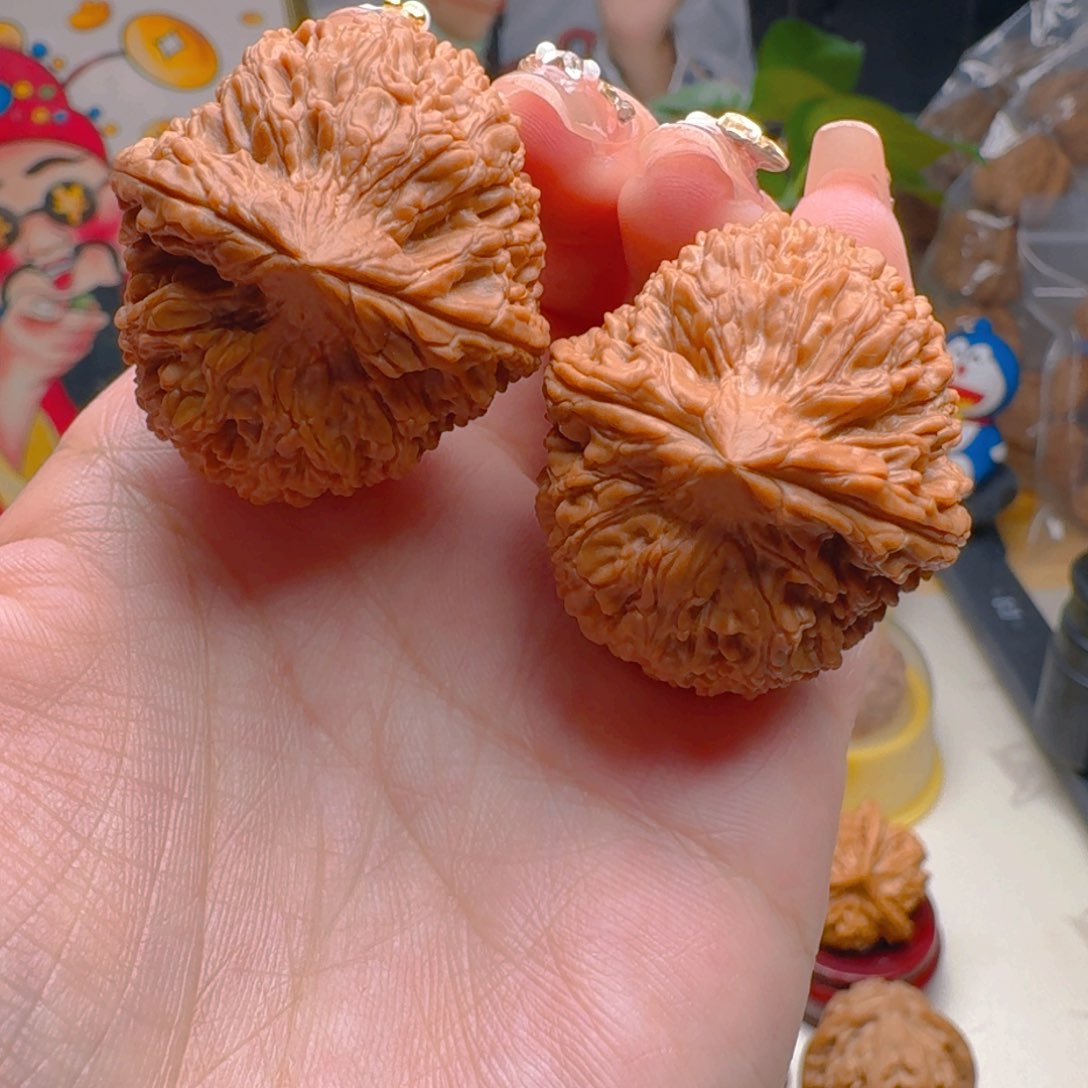 核桃把件34尺寸大蒜头