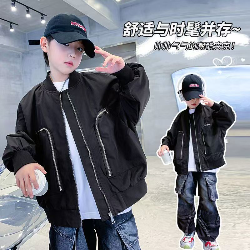 男童外套春秋款2025新款帅气儿童秋装棒球服中大童上衣夹克韩版潮