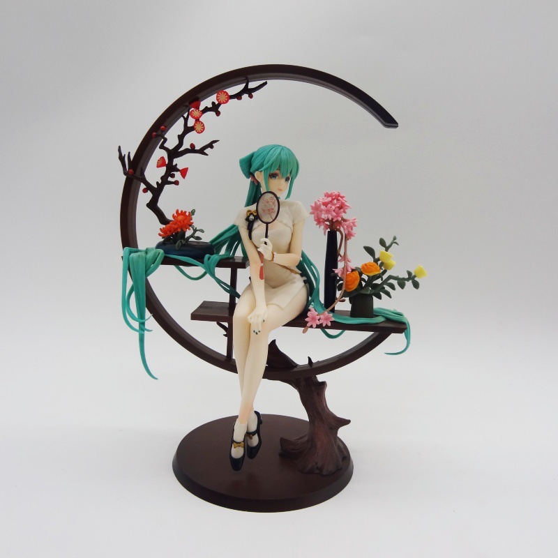 初音 未来 动漫周边 韶华旗袍 可换手 手办 模型公仔礼物摆件机箱