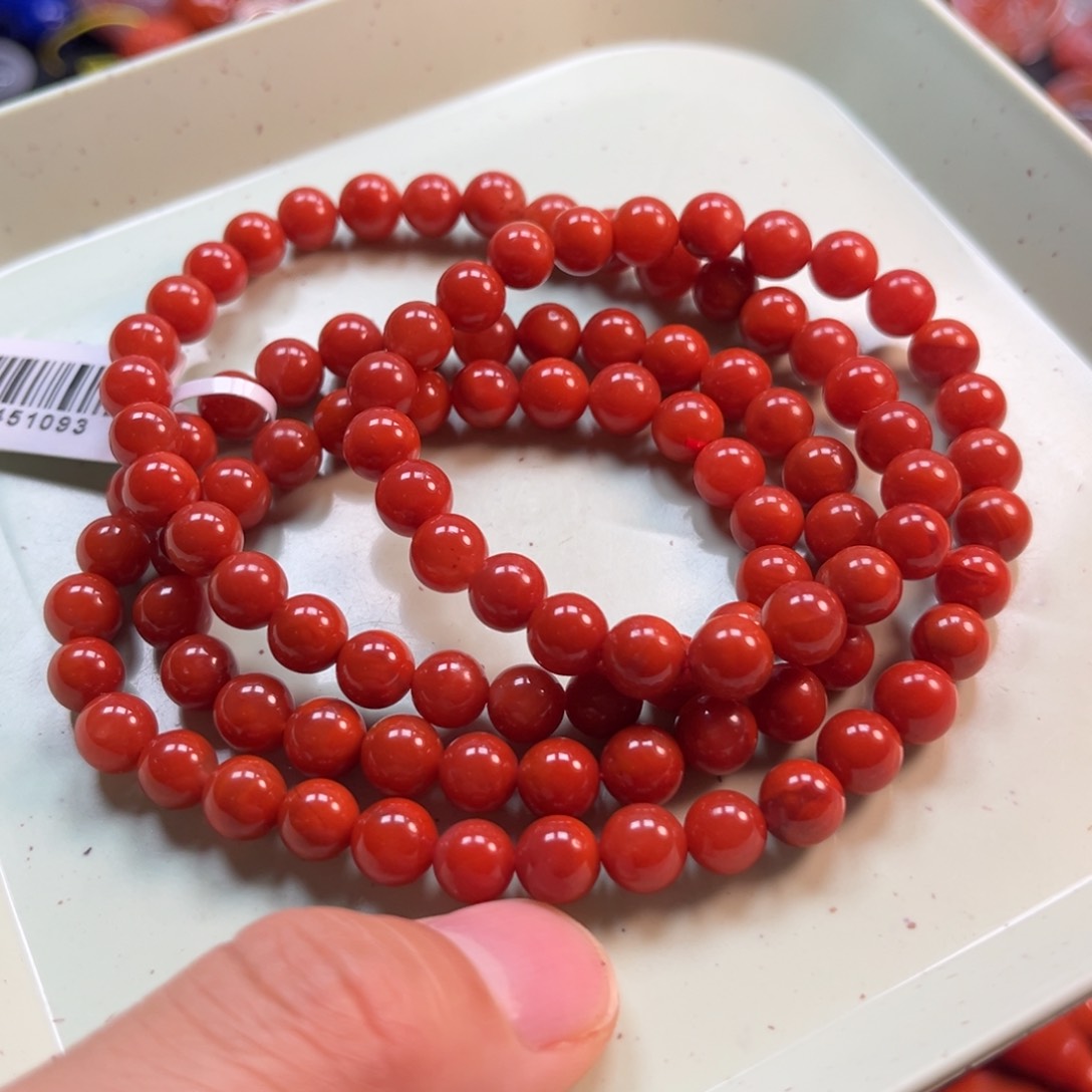 南红玛瑙手串7mm未镶嵌