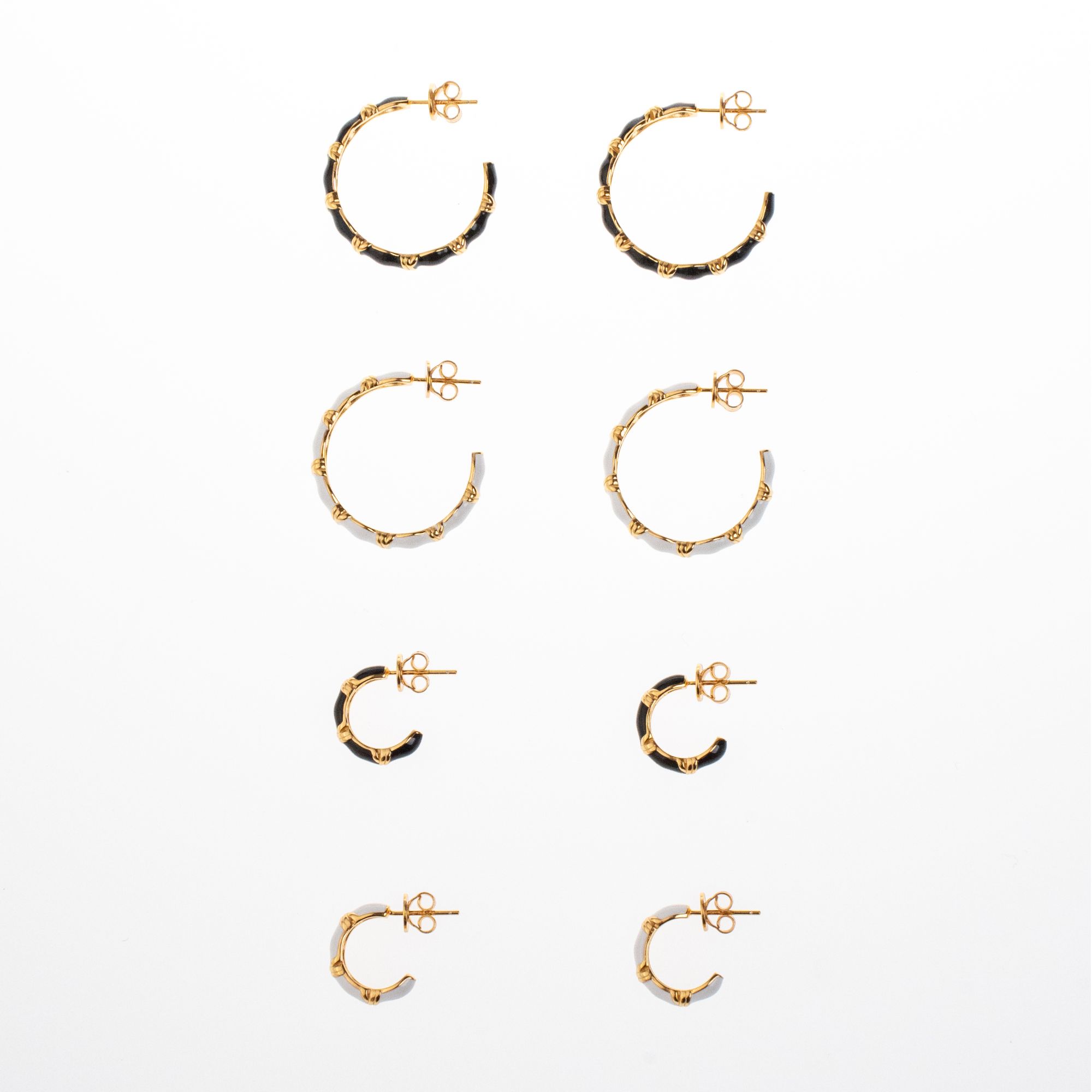 925银珐琅耳饰 【结夏】S925银镀金耳针珐琅滴釉耳饰