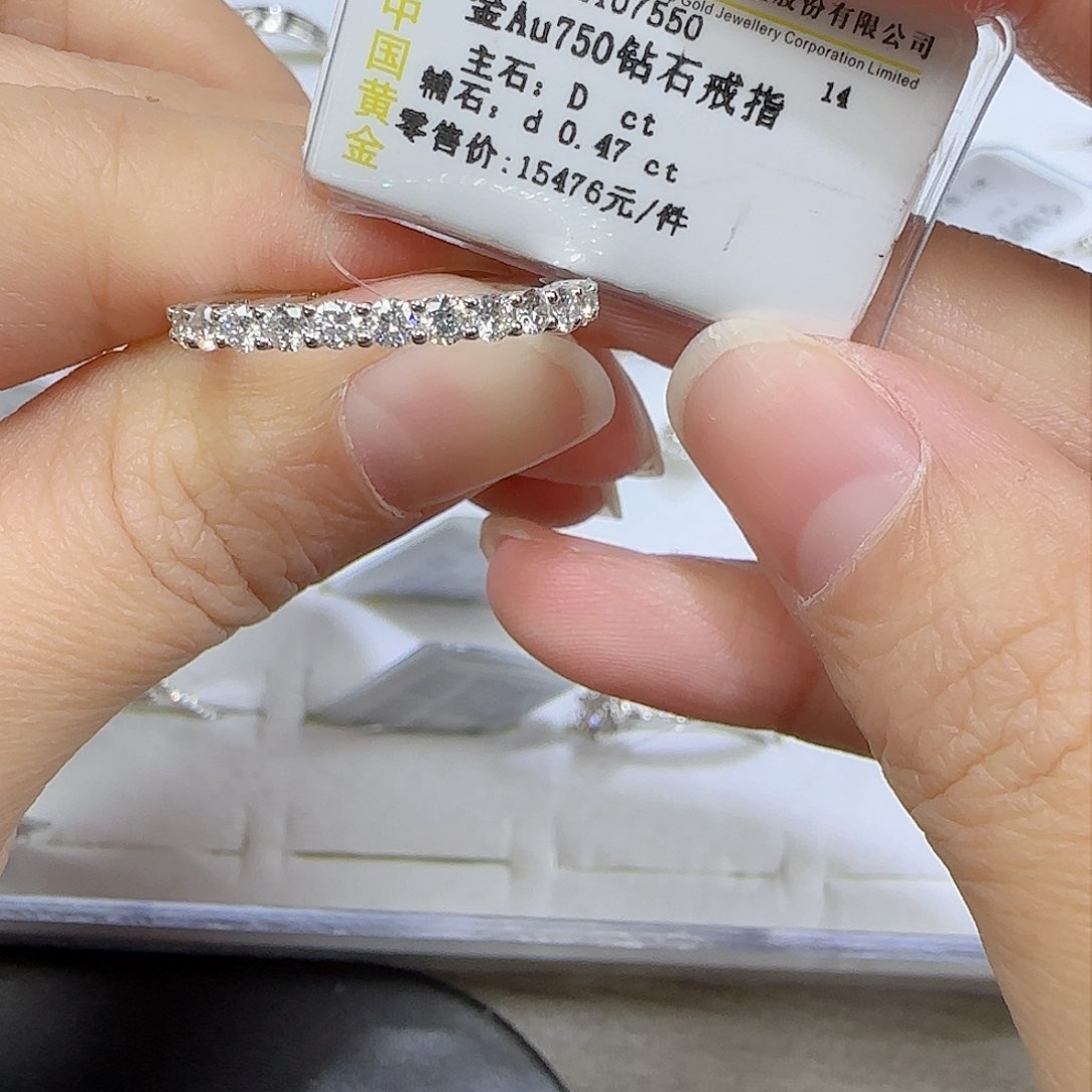 钻石戒指/指环18K金镶嵌