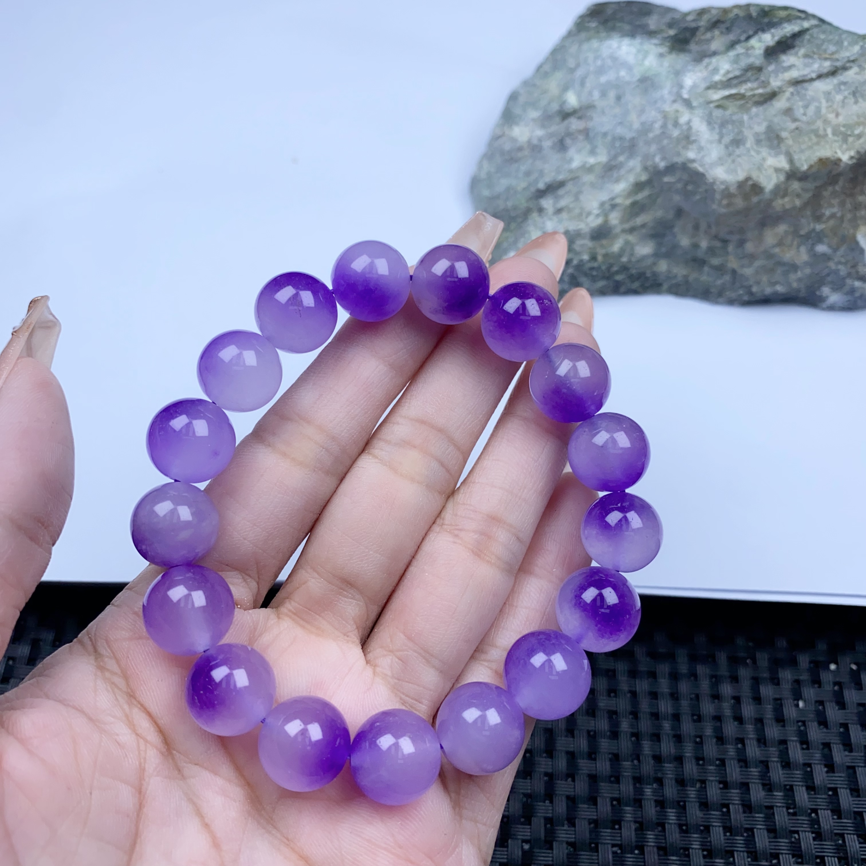 z245紫花12m手串女款手工时尚百搭