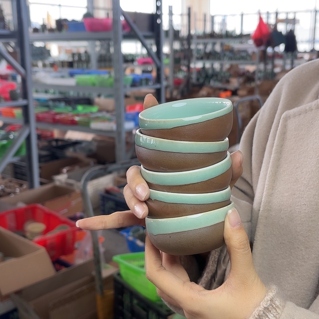 龙泉云间青瓷小米茶器