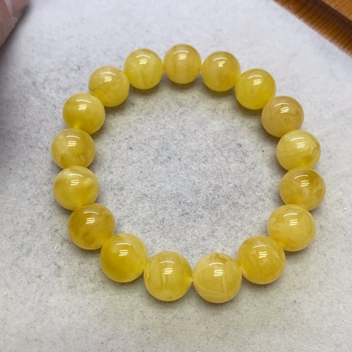 蜜蜡裸石未镶嵌手串