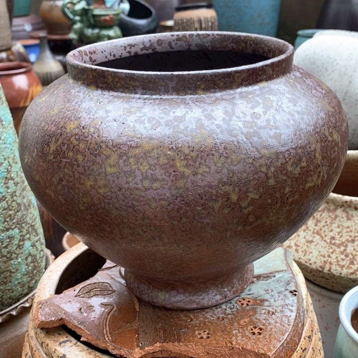 紫砂花盆高月21口约17