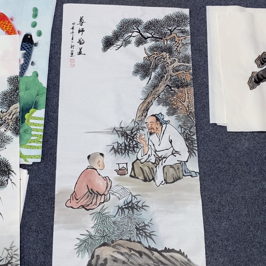 国画尺寸100✖️50三尺纯手绘