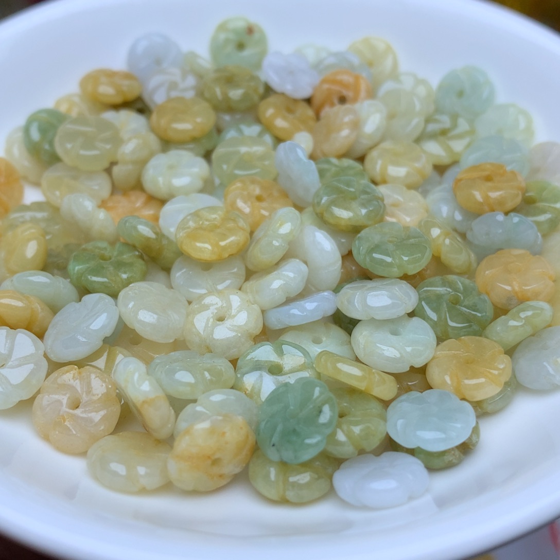 【闪购商品】翡翠手链未镶嵌卡9冰多宝花花30个