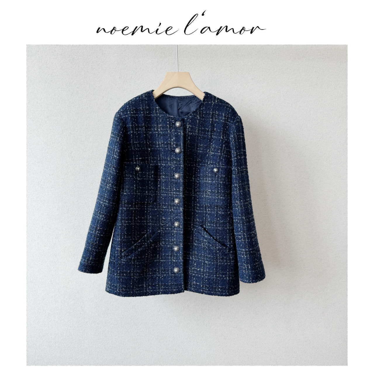 【福星高赵】M2099羔毛外套女女装开衫短外套圆领气质 7141