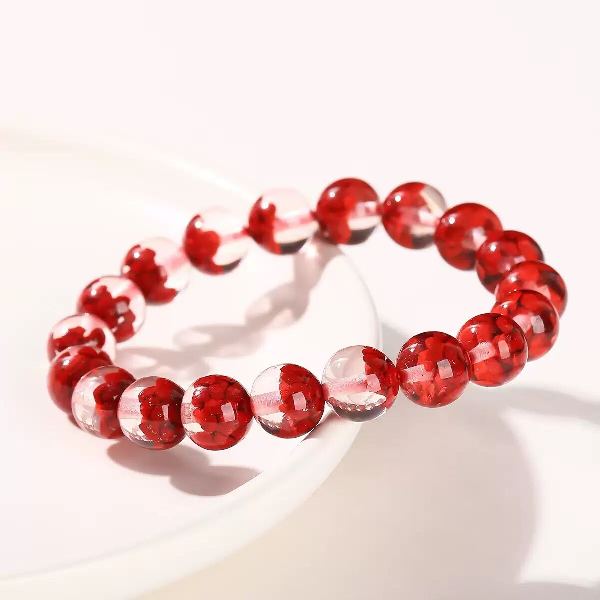 含辰砂工艺品朱砂手串（晶体砂手串）百搭新中式手串显白