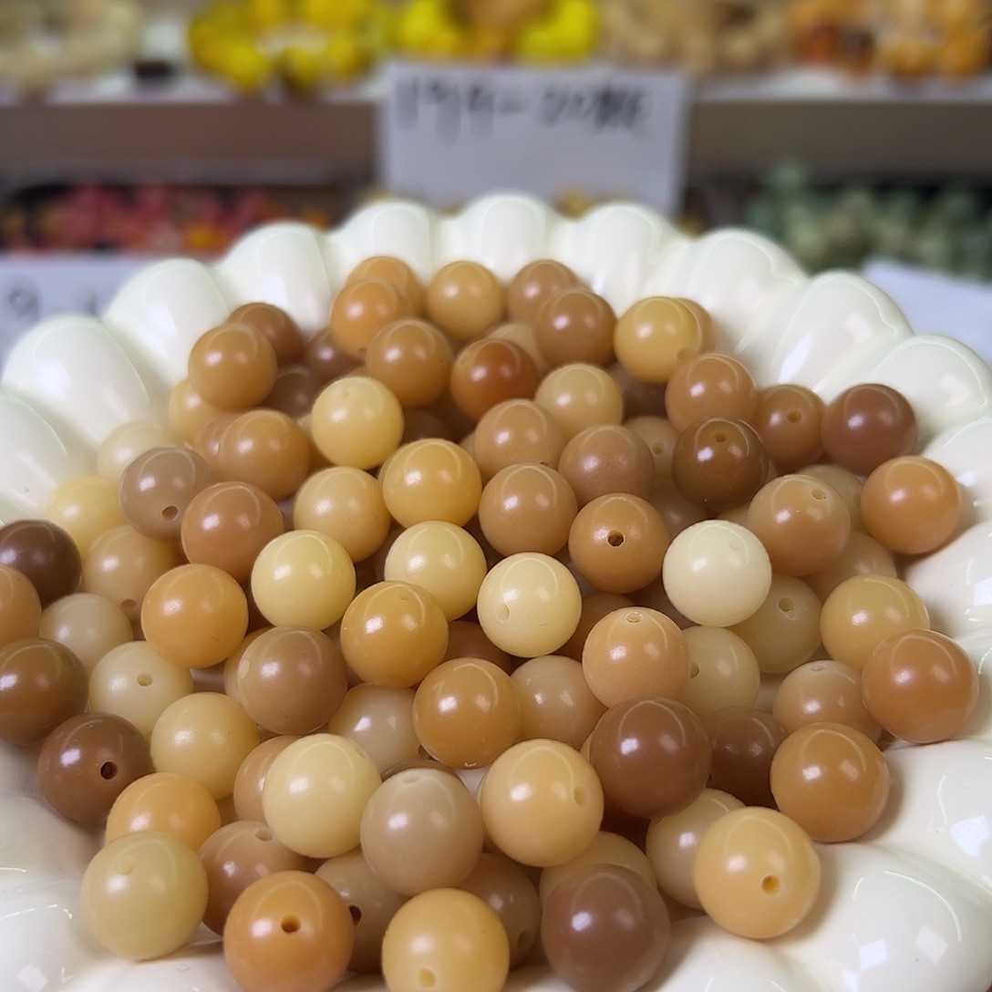 菩提根/象牙果手串卡12鸡油圆120颗
