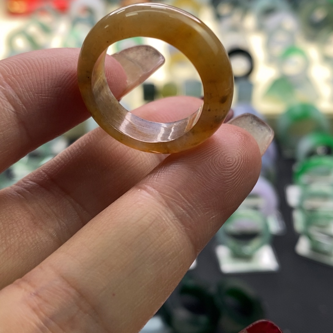 玛瑙/玉髓戒指未镶嵌圈口18