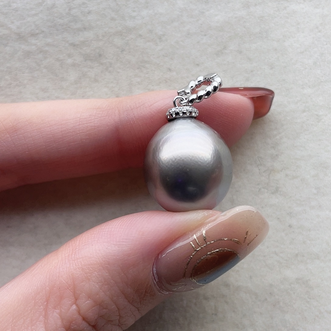 吊坠65银S925镶嵌海水珍珠