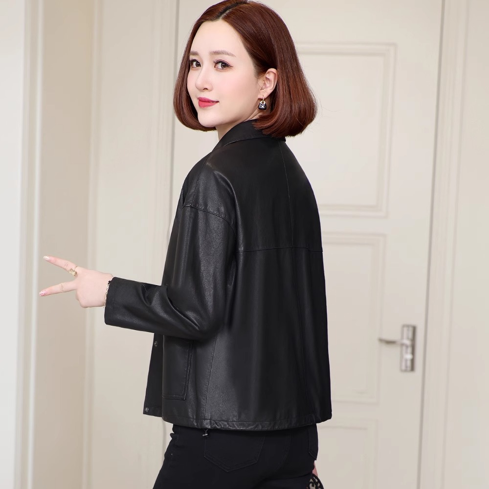海宁真皮皮衣女春秋季2025新款宽松休闲头层绵羊皮夹克单外套短款