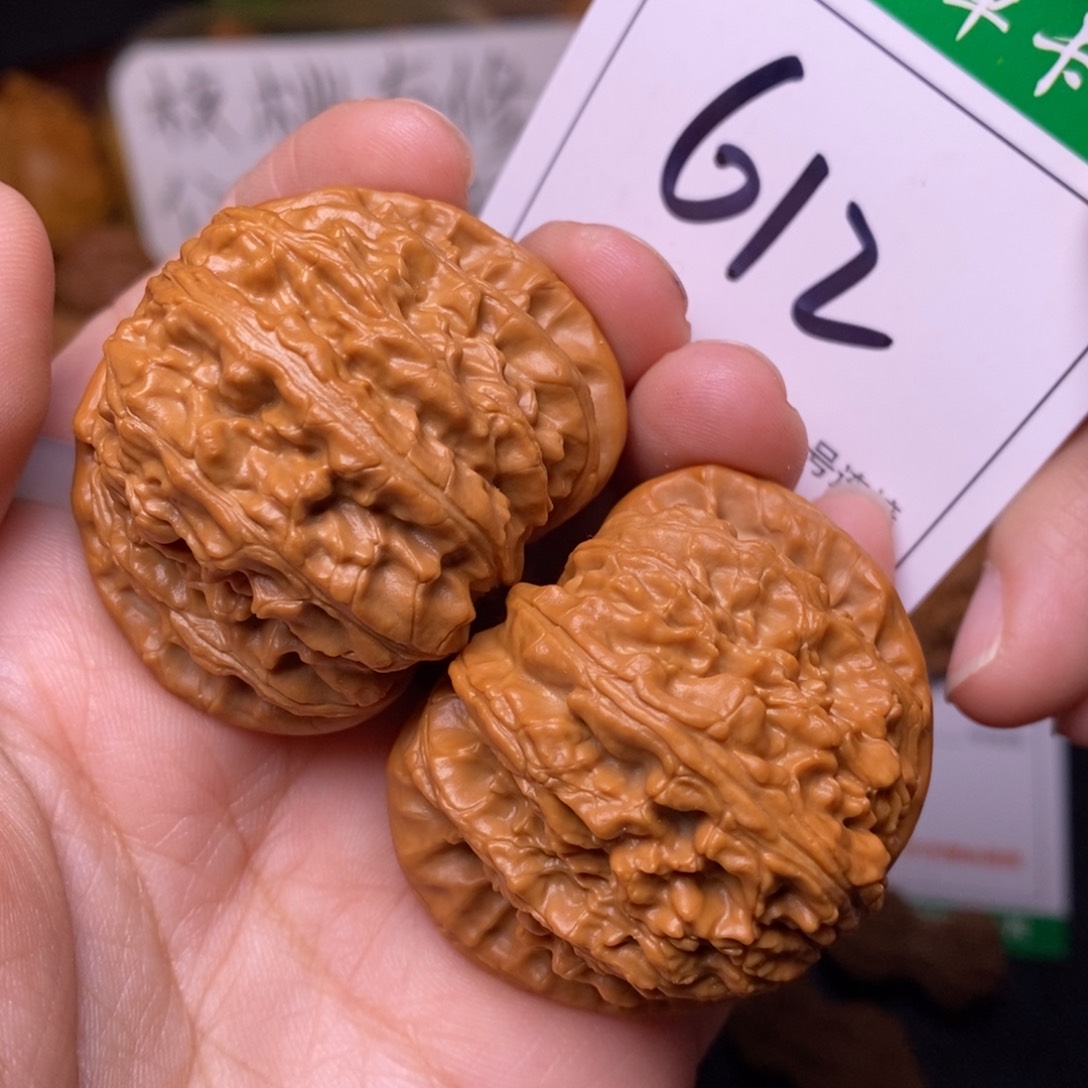 把件文玩核桃612闷尖白狮子头4.3