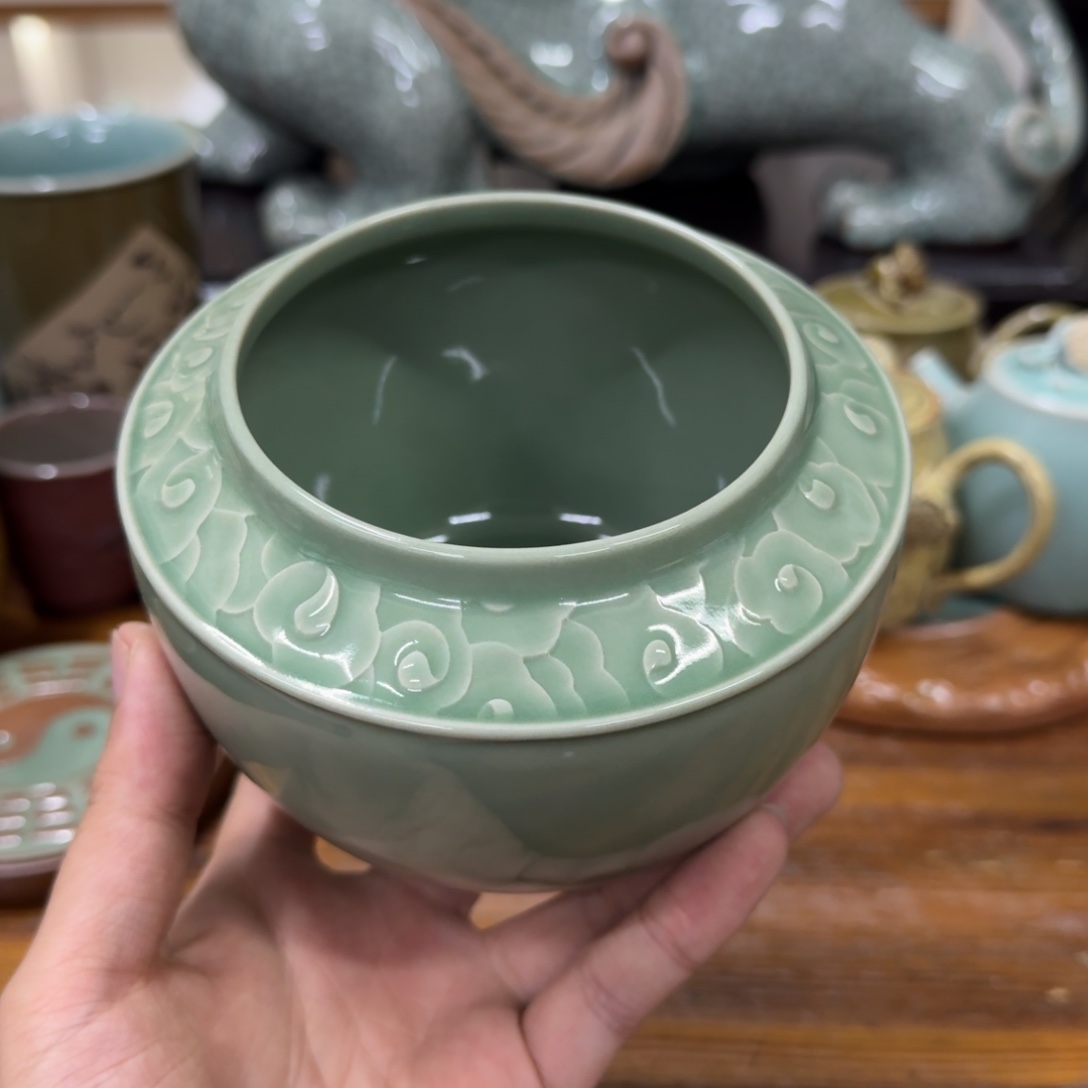 龙泉青瓷茶具微瑕1483
