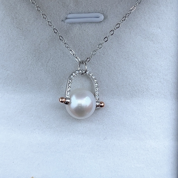 淡水珍珠颈饰银S925镶嵌