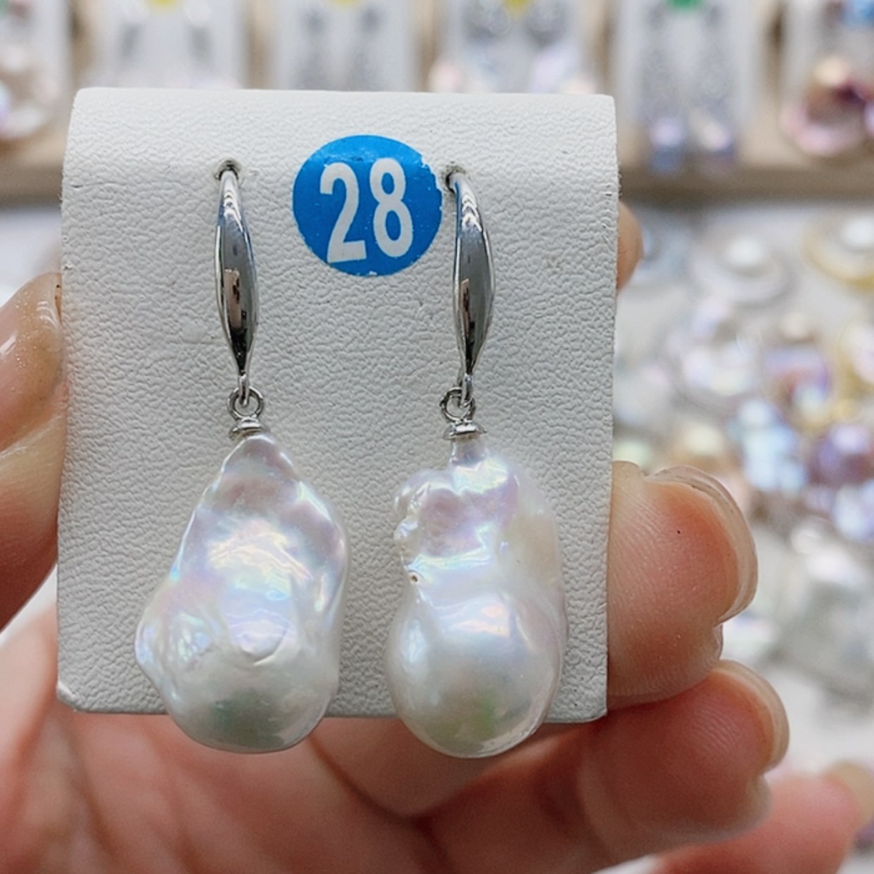 【闪购商品】淡水珍珠耳饰9K金镶嵌