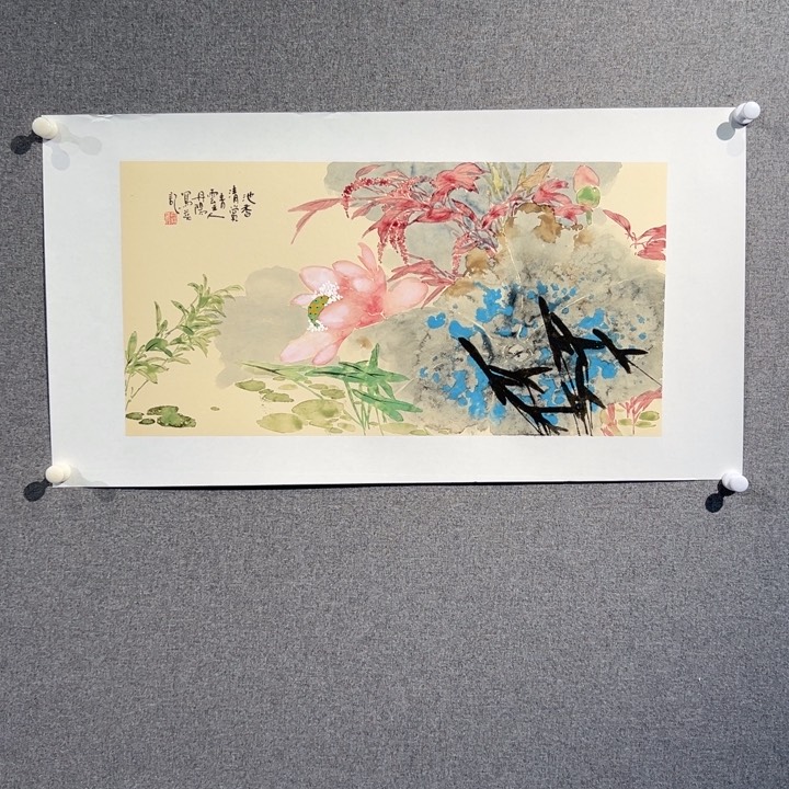 国画红袍画院手绘作品