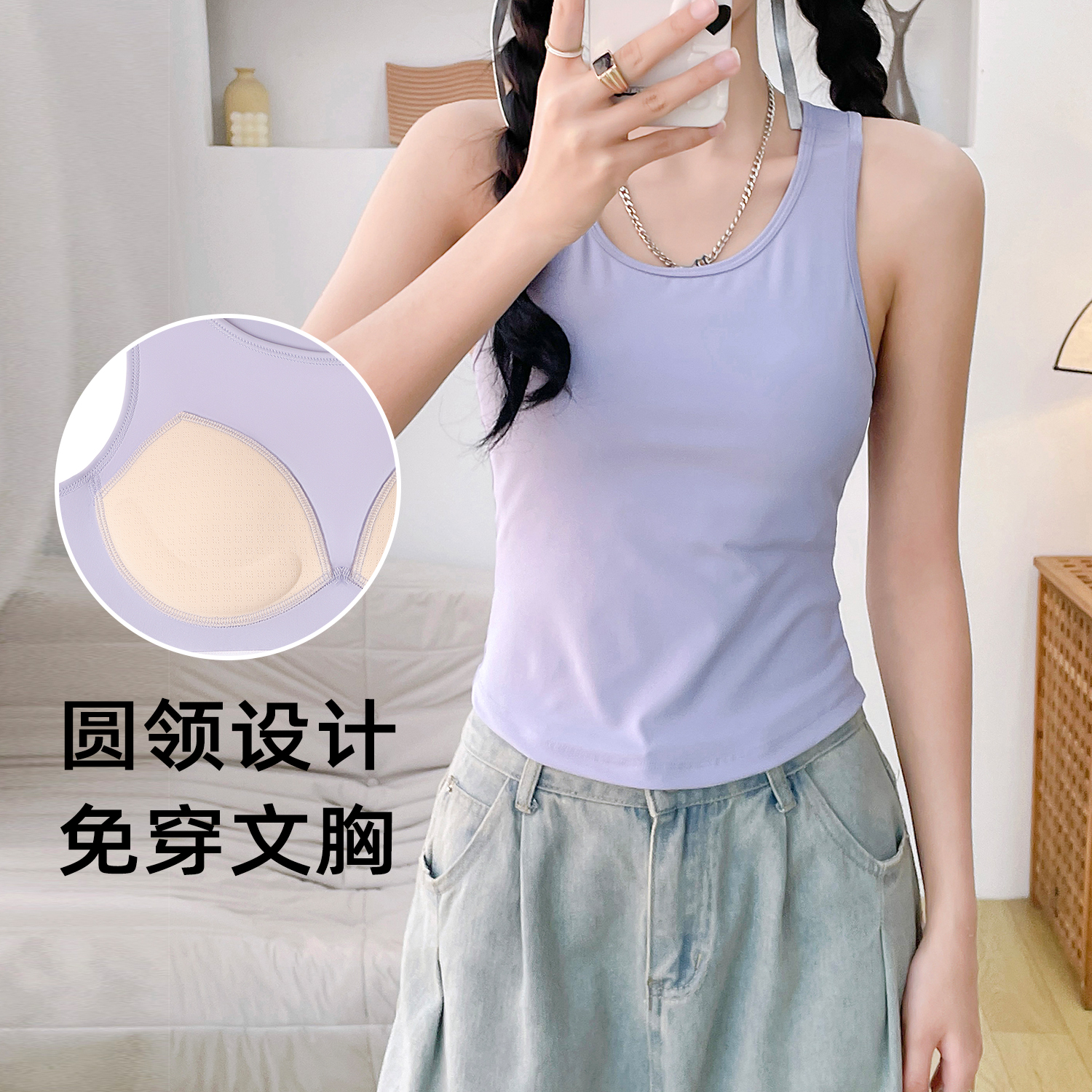 Kava Gie 2025新款女士瑜伽健身运动时尚裸感透气无痕跑步美背