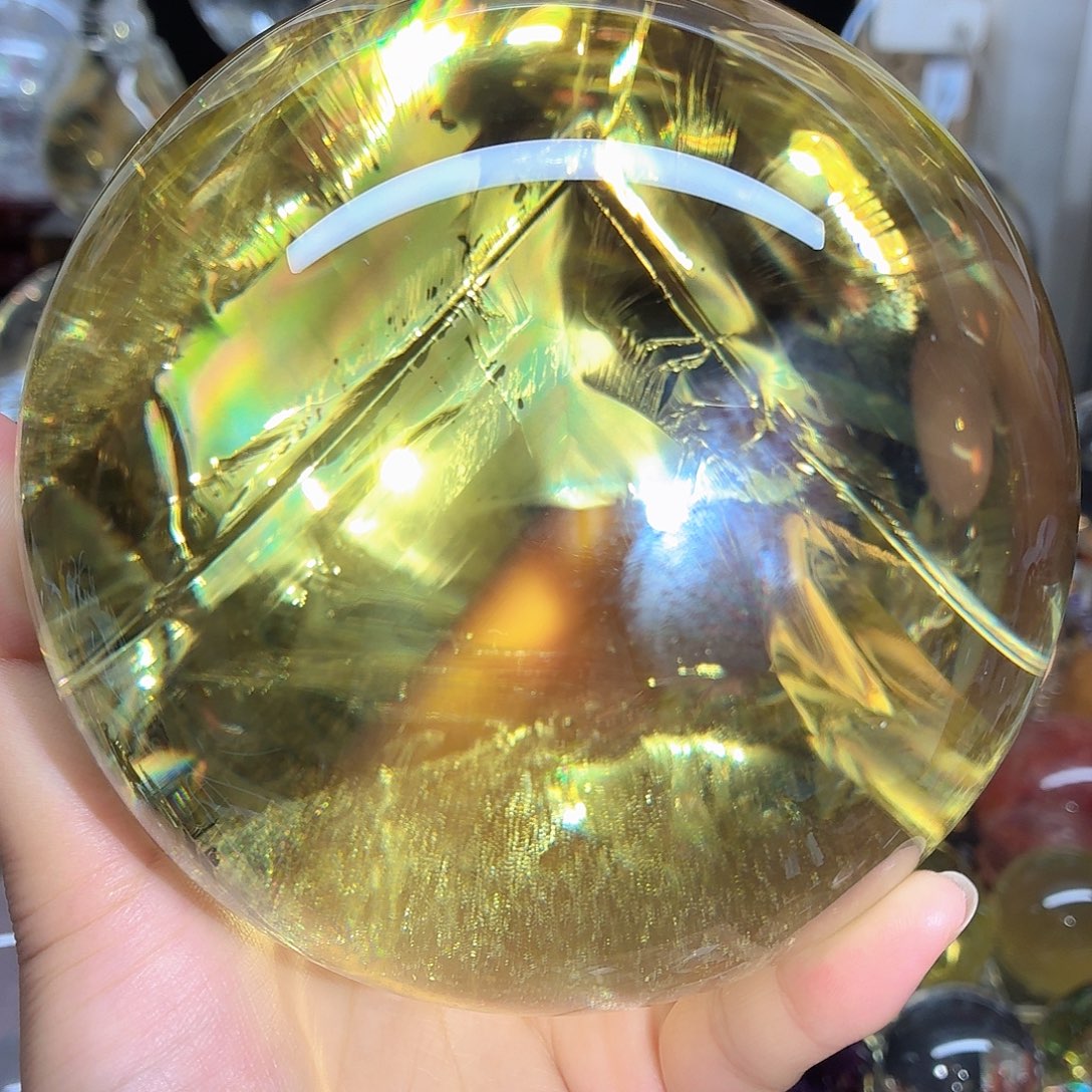 端***水晶珠宝半成品未镶嵌黄水晶12.3金山