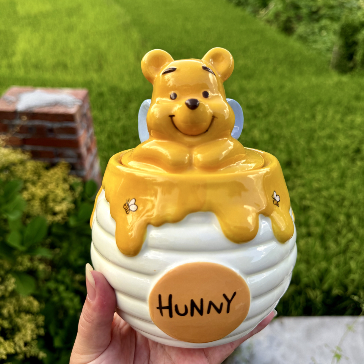 小熊维尼可爱卡通陶瓷储物带盖糖果罐五谷杂粮杂物家用收纳罐礼物