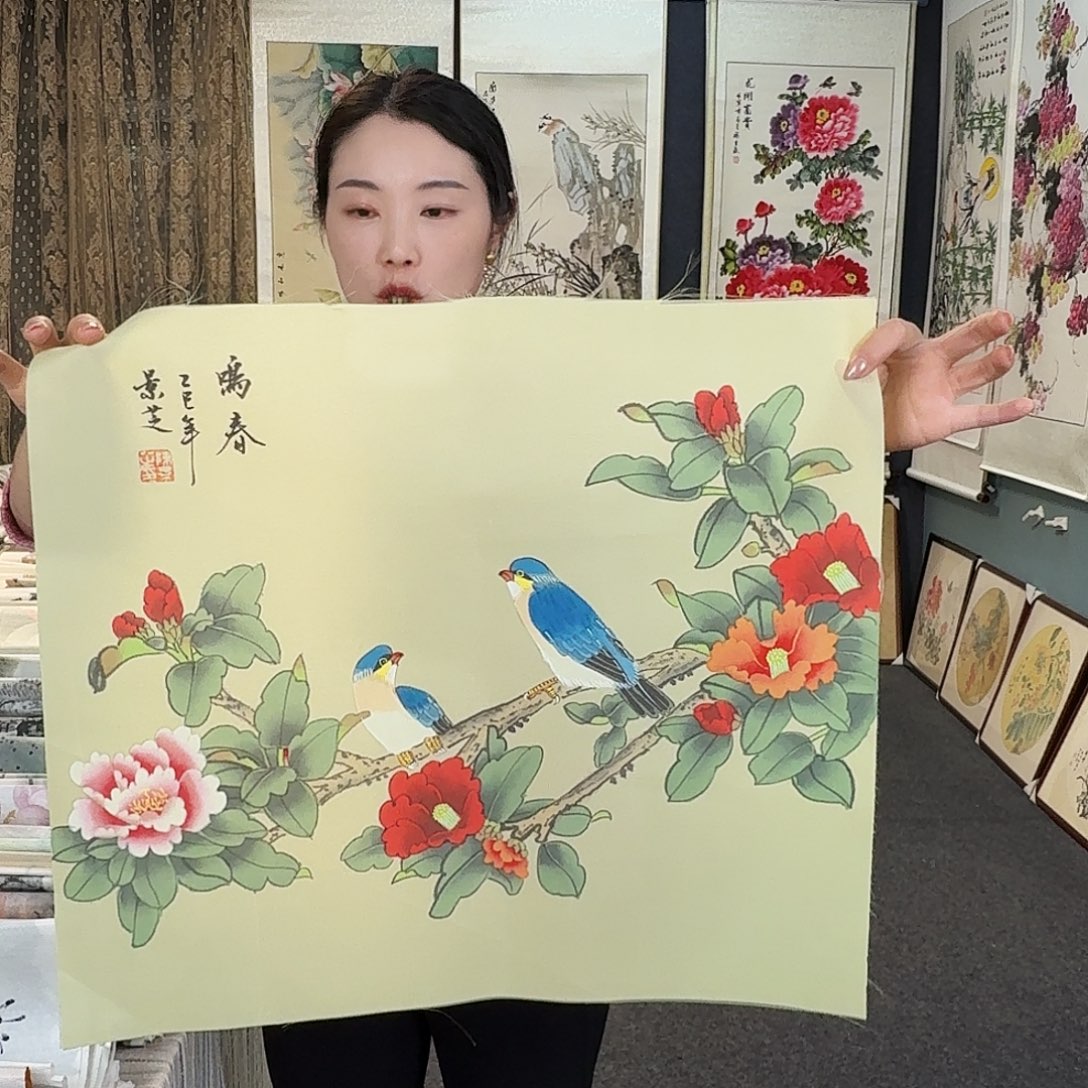 纯手绘国画作品好看