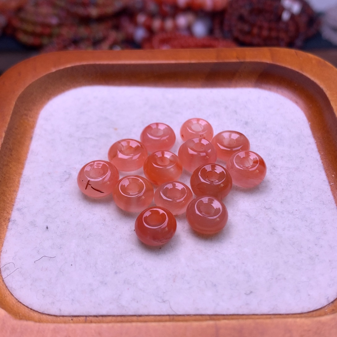 未镶嵌手链南红玛瑙15号冰飘甜甜圈一盘