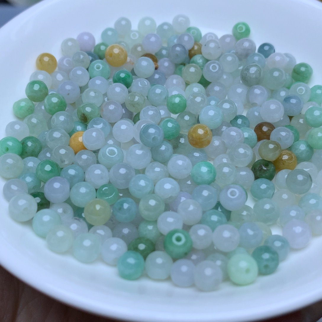 【闪购商品】翡翠手链未镶嵌卡5冰珠子50个