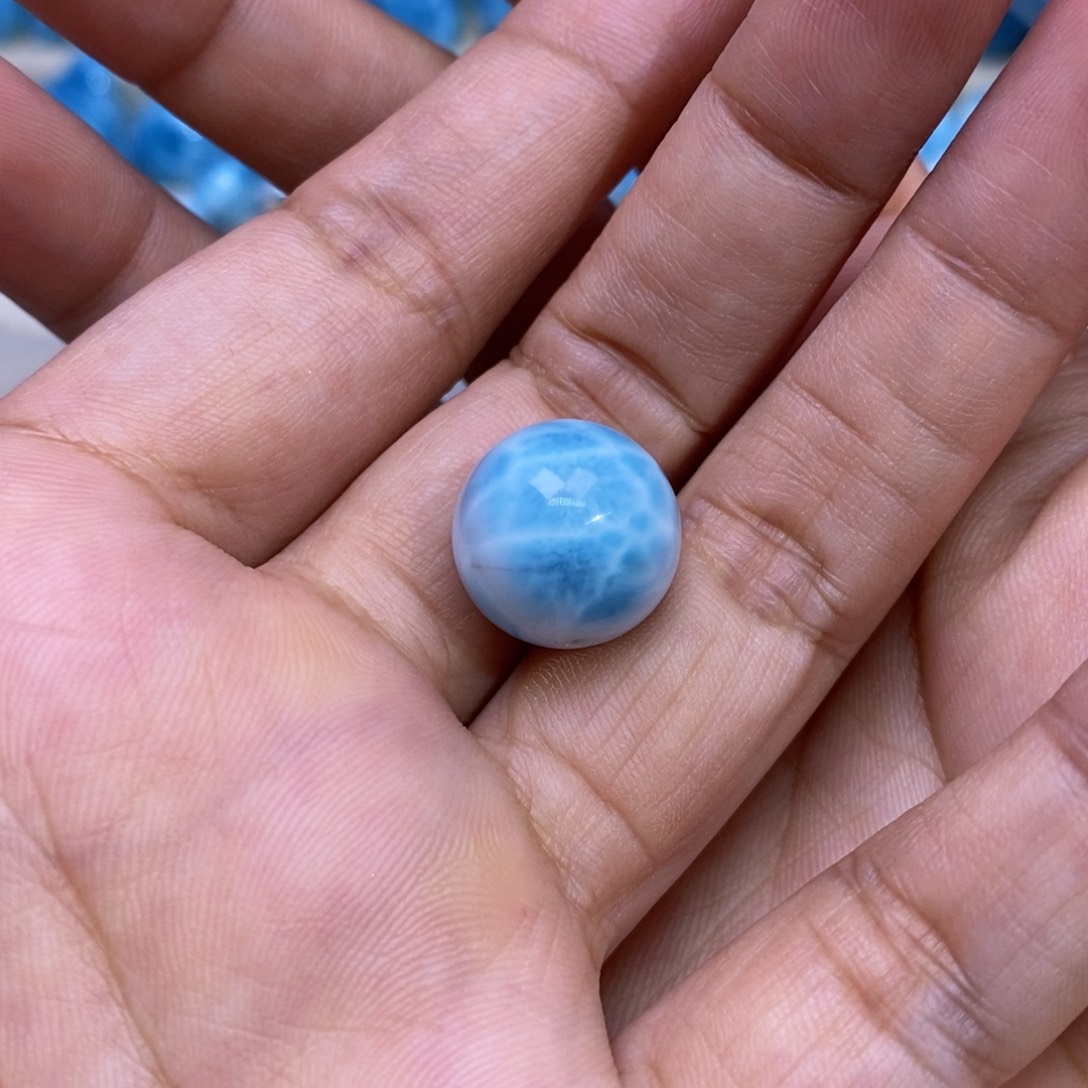 桑***-针钠钙石（海纹石）未镶嵌颈饰