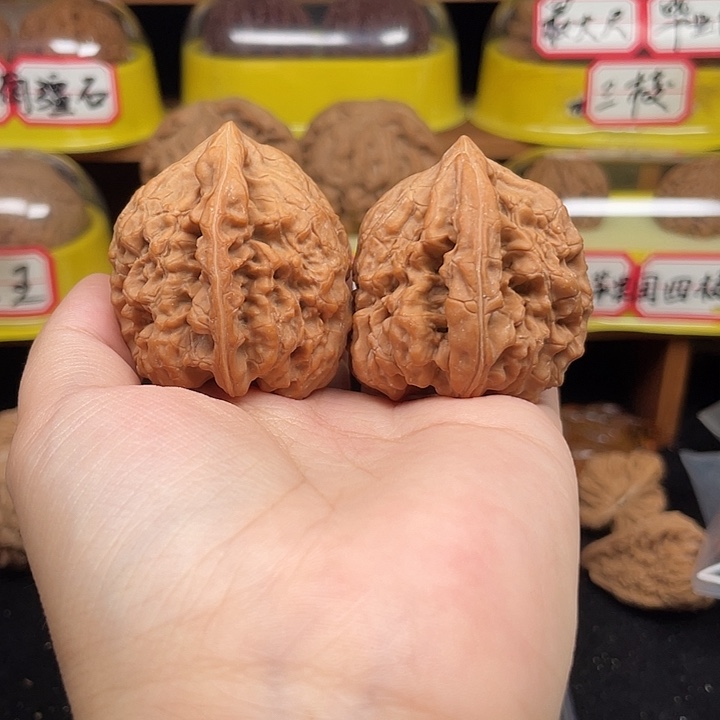 把件文玩核桃10号大官帽一根筋红油皮