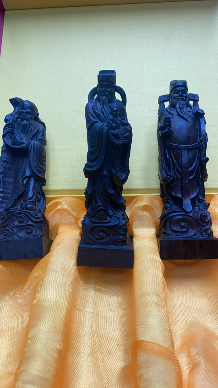 刘掌柜精选福禄寿三尊一套小摆件