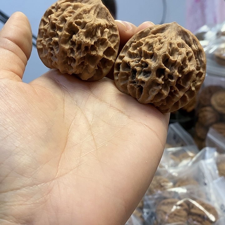 文玩核桃把件46龙鳞红皮