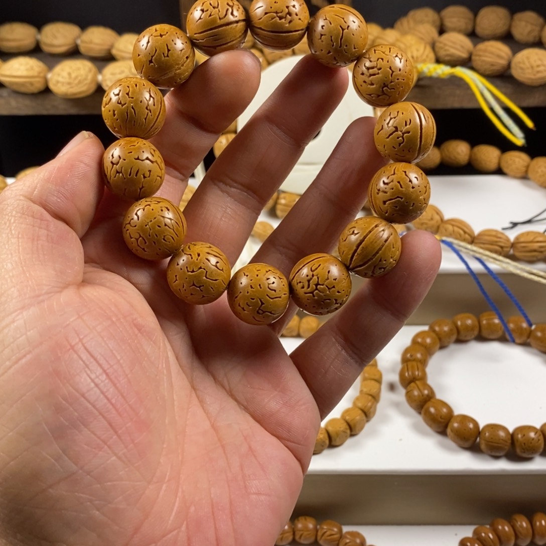 吊坠桃核桃核光珠单圈