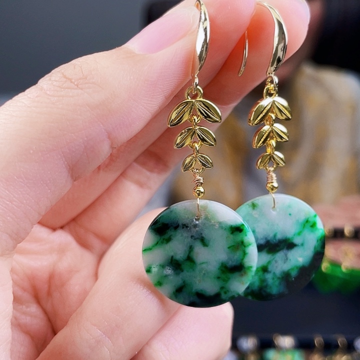 翡翠耳饰未镶嵌饰品