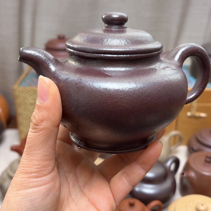 紫砂茶壶心**生纯料石红24目手工料掇只孤品福利