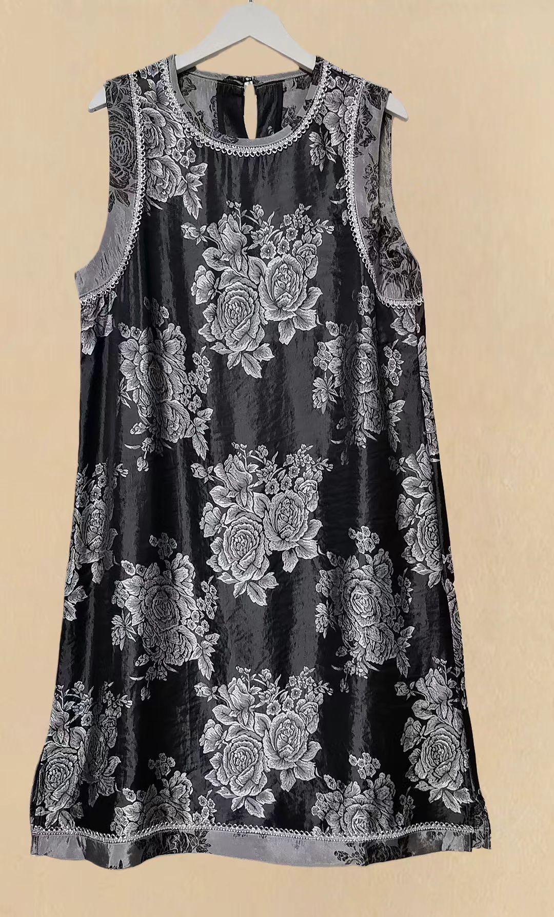 富丽堂皇 新中式文艺复古中国风印花重工连衣裙