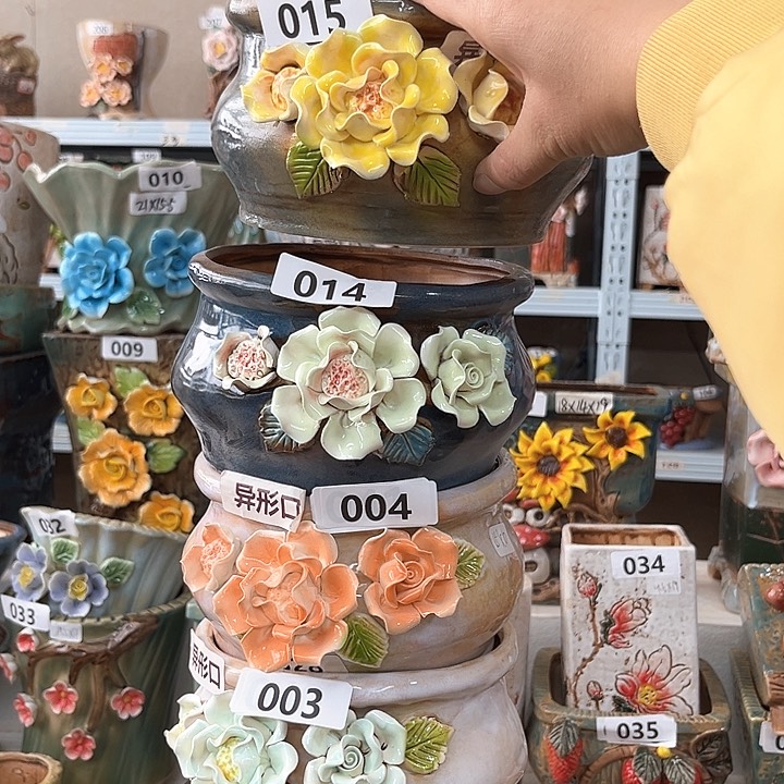 紫砂花盆粗陶材质多肉花盆