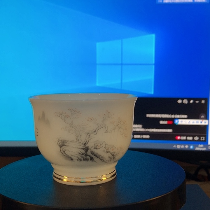 冰种玉瓷高端主人杯